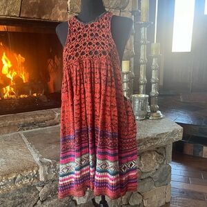 Bohemian Sleeveless Dress - Multicolor